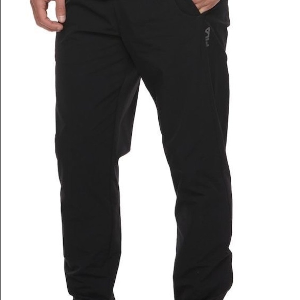 black track pants | fila